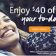 $40 cash back on any $75 Amazon Home Service. Available on all services 7/12.